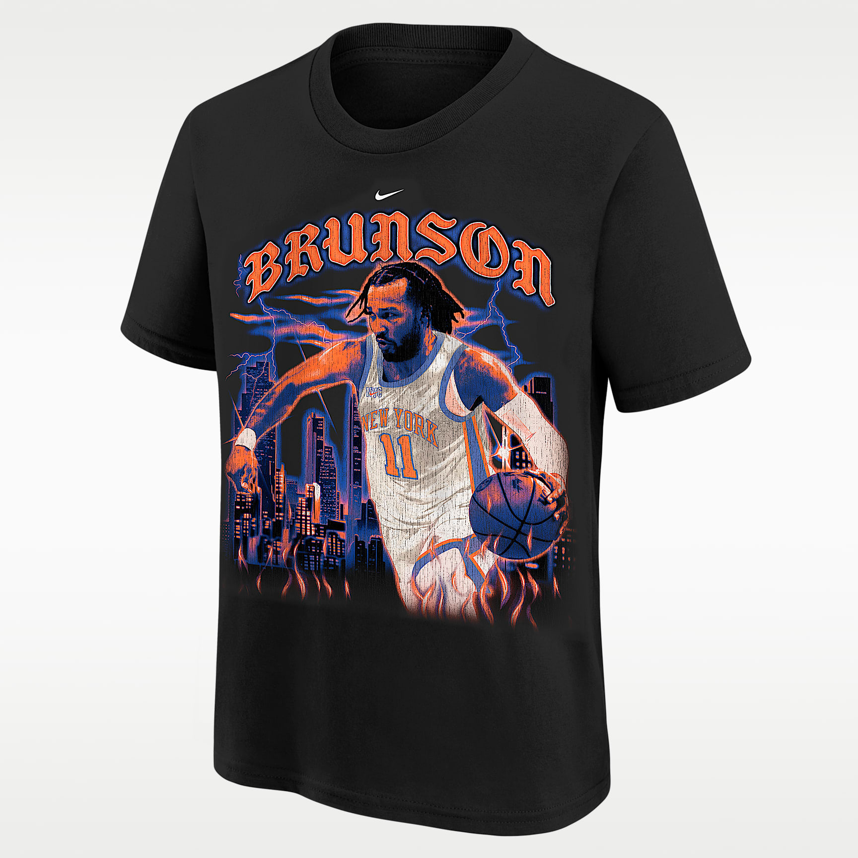 トップス NIKE NEW YORK foodie import NBA Jalen Brunson New York Knicks City Edition Big Kids' Nike NBA T